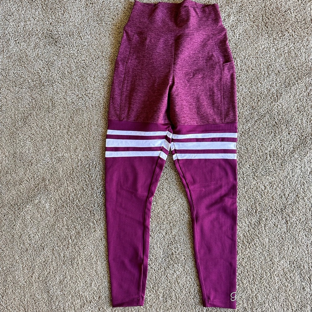 Bombshell Sportswear Perform Thigh Highs in Burgundy - Picture 2 of 12